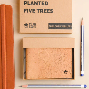 Kakapo Bifold Cork Wallet - Tan | Clan Earth - EarthBased 