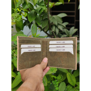 Kakapo Bifold Cork Wallet - Tan | Clan Earth - EarthBased 