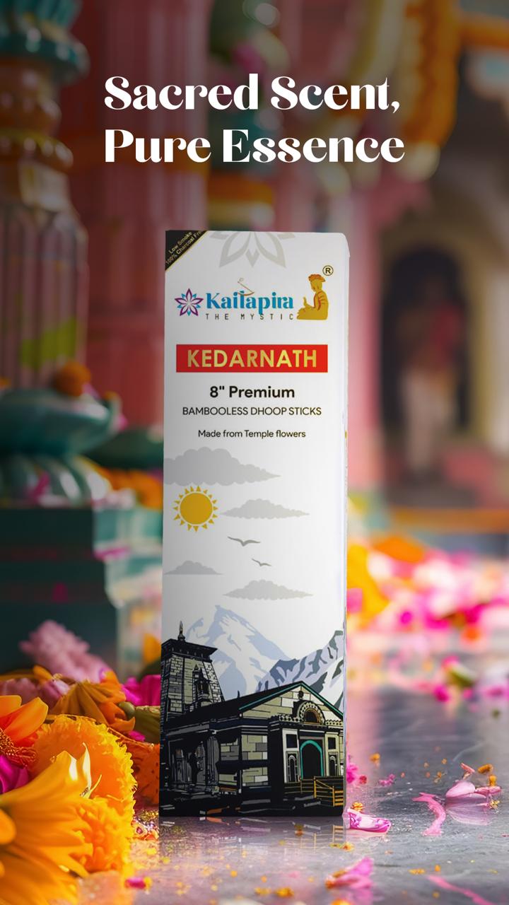 Kedarnath 8″ Premium Dhoop Batti, Incense Sticks (Pack of 40 Sticks) | Pack of 2 - EarthBased 