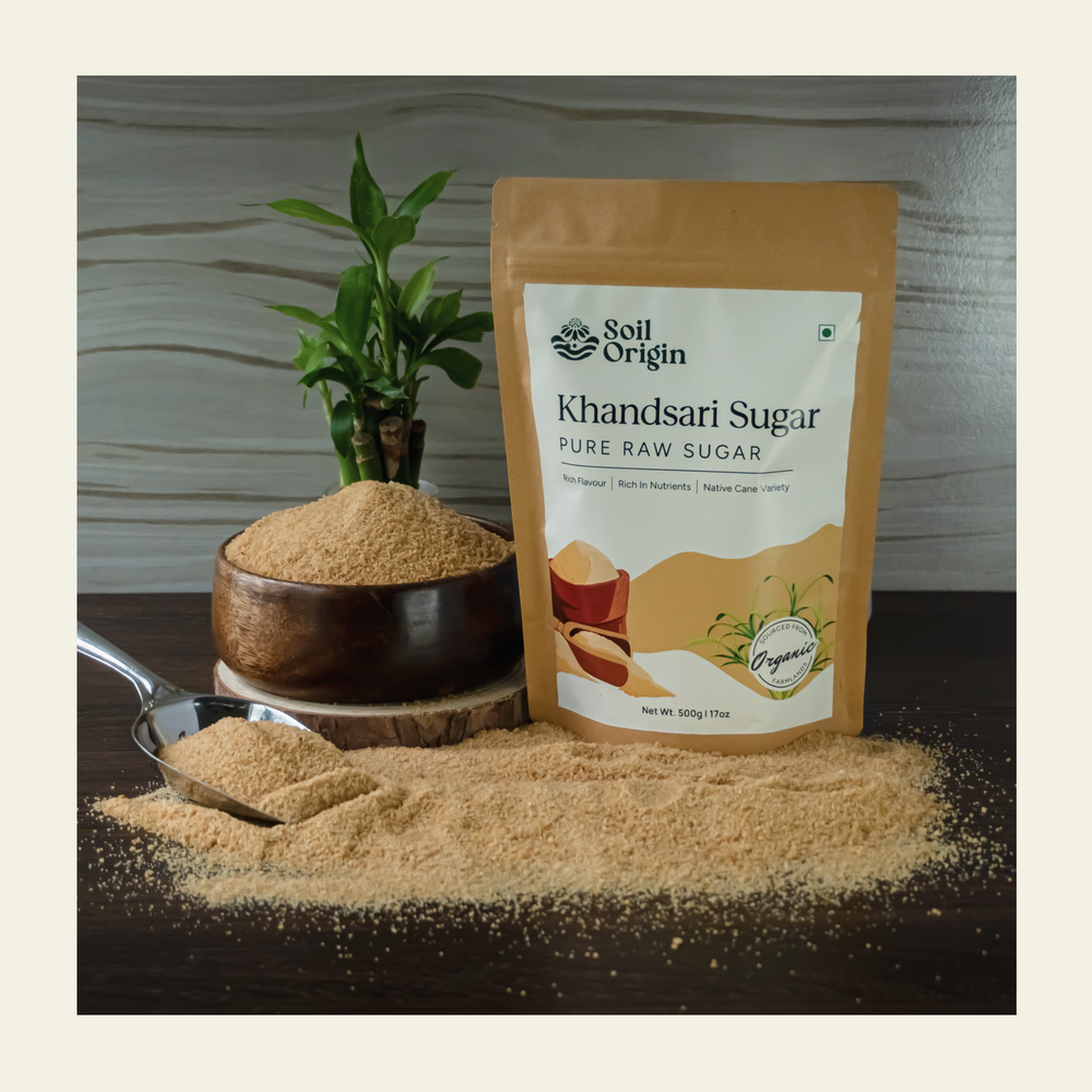 Khandsari Sugar (Raw Sugar) | Pack of 3 - EarthBased 