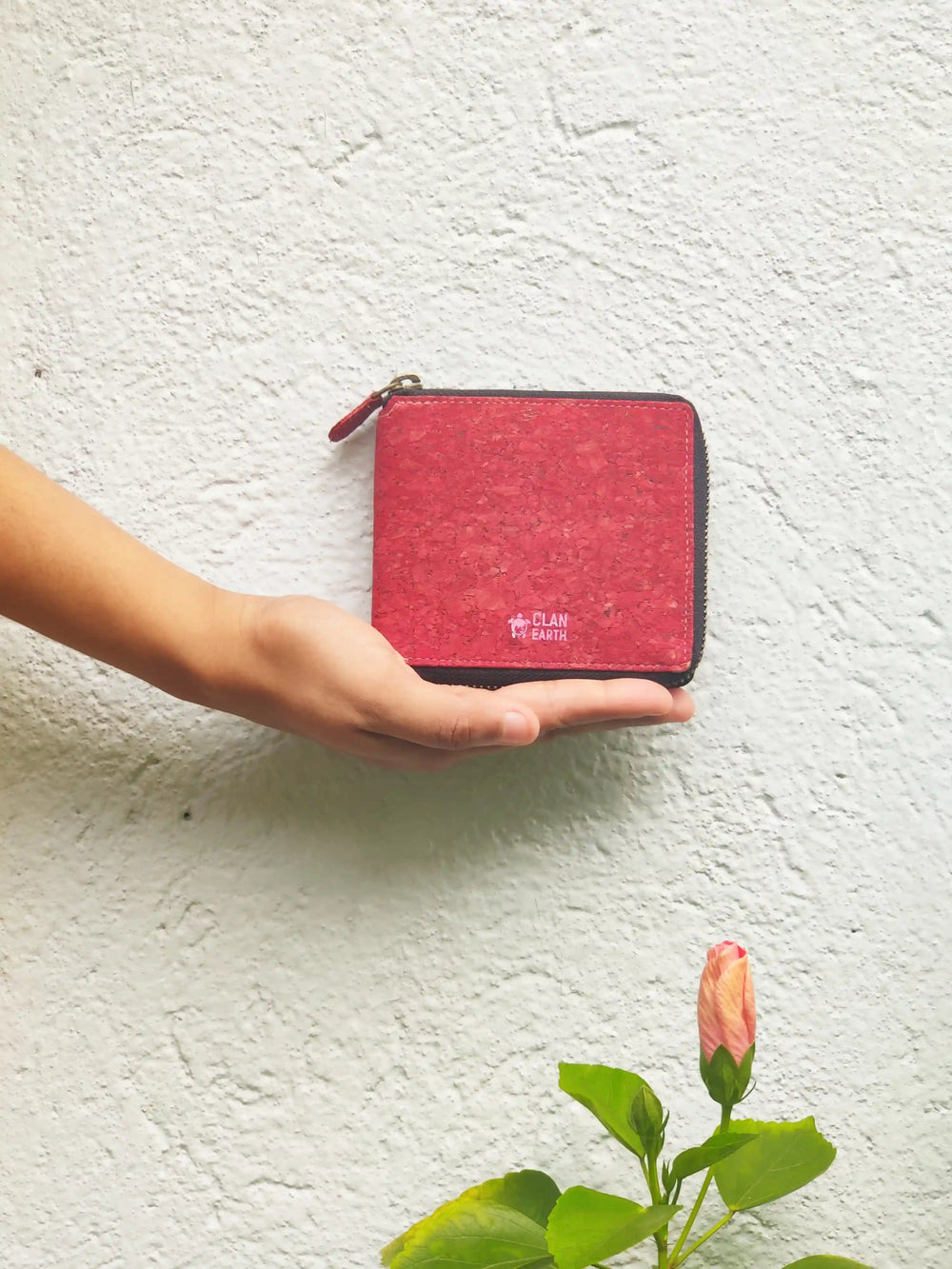 Kiwi Cork Wallet - Premium Red Cork | Clan Earth - EarthBased 