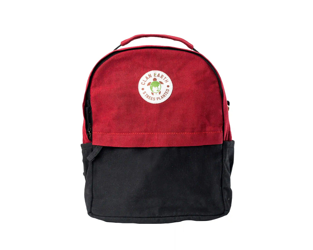 Koala Backpack - Cherry Red & Charcoal Black | Clan Earth - EarthBased 