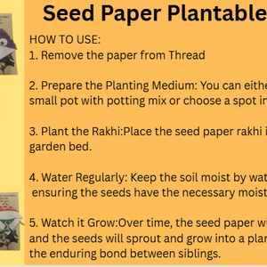 Seed Paper Plantable Rakhi (Assorted) - EarthBased 