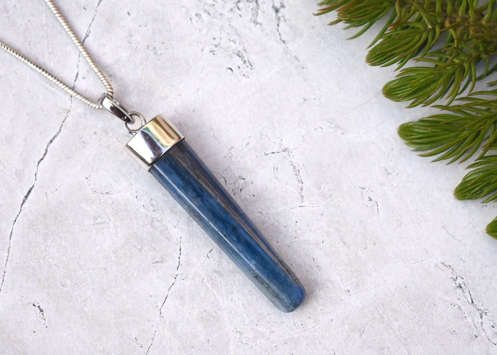 Original Kyanite Pendant For Better Communication & Meditation - EarthBased 