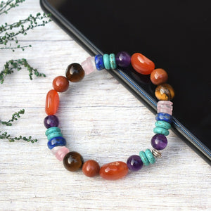 Natural Certified Seven Chakra Bracelet For Opening All 7 Chakras - EarthBased 