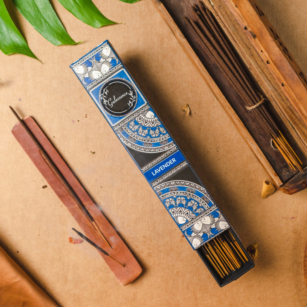Lavender Incense Sticks | Aroma Desi | Gulessence | Pack of 2 - EarthBased 