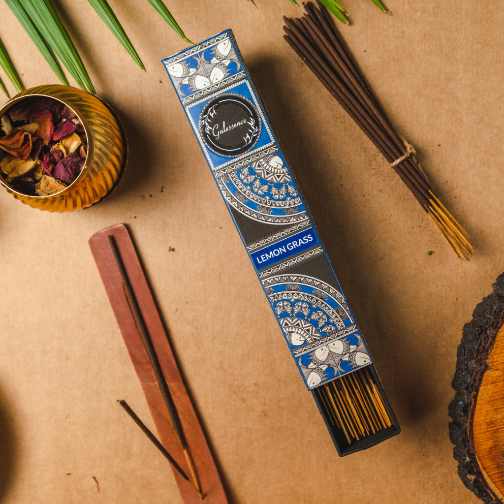 Lemongrass Incense Sticks | Aroma Desi | Gulessence | Pack of 2 - EarthBased 