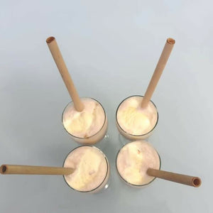 Reusable Bamboo straws Pack of 4 With Straw Cleaner - EarthBased 