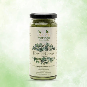 Daivik Moringa Miracle Moringa Powder | 100% Natural | Immunity Booster, Anti Aging, Anti Oxidant | 120 gms - EarthBased 