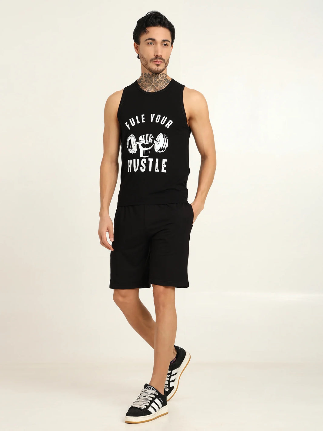 Men's Bamboo Fabric Workout Gym Vest | Black - EarthBased 