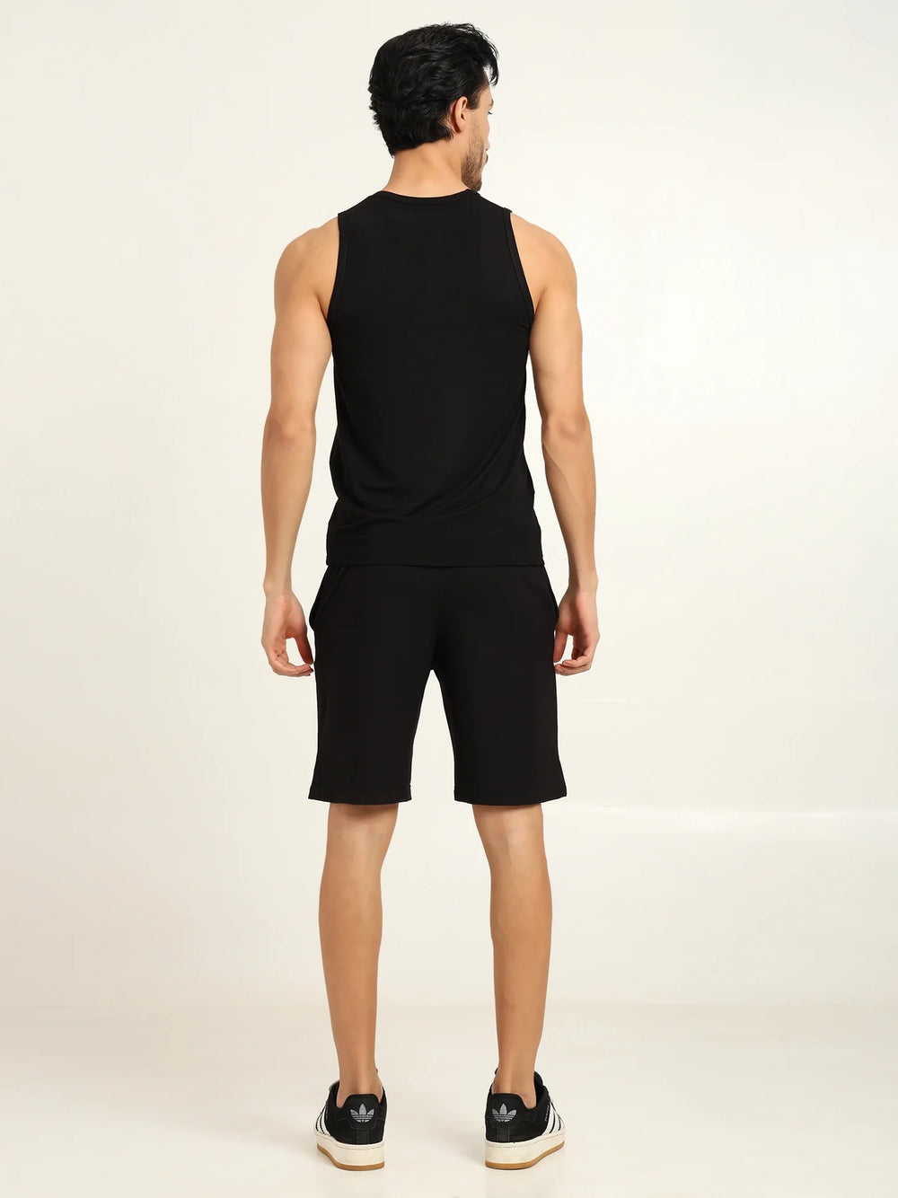 Men's Bamboo Fabric Workout Gym Vest | Black - EarthBased 