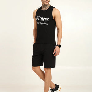 Men’s Bamboo Gym Vest – Soft, Breathable Workout Tank in Black - EarthBased 