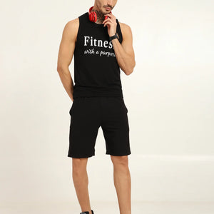 Men’s Bamboo Gym Vest – Soft, Breathable Workout Tank in Black - EarthBased 