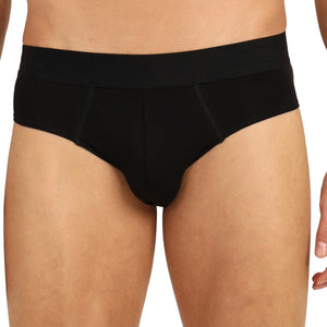 Bamboo Fabric Men's Underwear Super Comfortable,Ultrasoft, Anti Bacterial Briefs, Moisture Wicking | Black - EarthBased 
