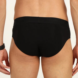 Bamboo Fabric Men's Underwear Super Comfortable,Ultrasoft, Anti Bacterial Briefs, Moisture Wicking | Black - EarthBased 