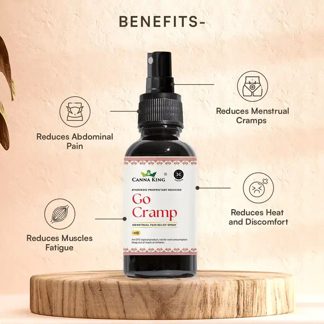 Go Cramp: Menstrual Pain Relief Spray- 50 ml by Cannaking - EarthBased 