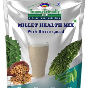 TummyFriendly Foods Organic Millet Health Mix With Bittergourd, Methi Seeds, Moringa Leaves 800 g - EarthBased 