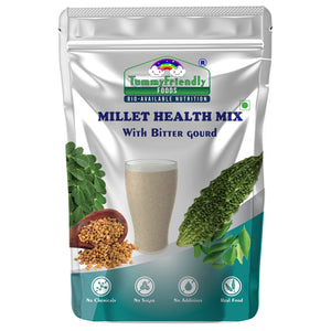 TummyFriendly Foods Organic Millet Health Mix With Bittergourd, Methi Seeds, Moringa Leaves 800 g - EarthBased 
