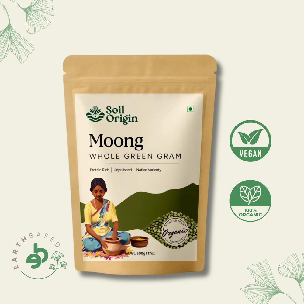 Whole Green Gram (Moong) | Soil Origin | Pack of 2 - EarthBased 