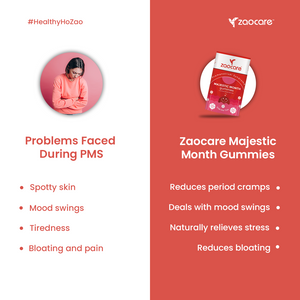 Zaocare Majestic Month Gummies For Premenstrual Syndrome & Period Pain Relief | No Side Effects - EarthBased 