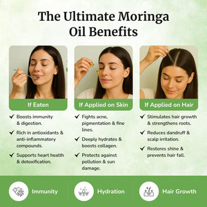 Daivik Moringa Seeds Cold Pressed Oil | 100% Natural | Hair Growth & Skin Care | 30 ml - EarthBased 