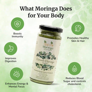 Daivik Moringa Miracle Moringa Powder | 100% Natural | Immunity Booster, Anti Aging, Anti Oxidant | 250 gms - EarthBased 