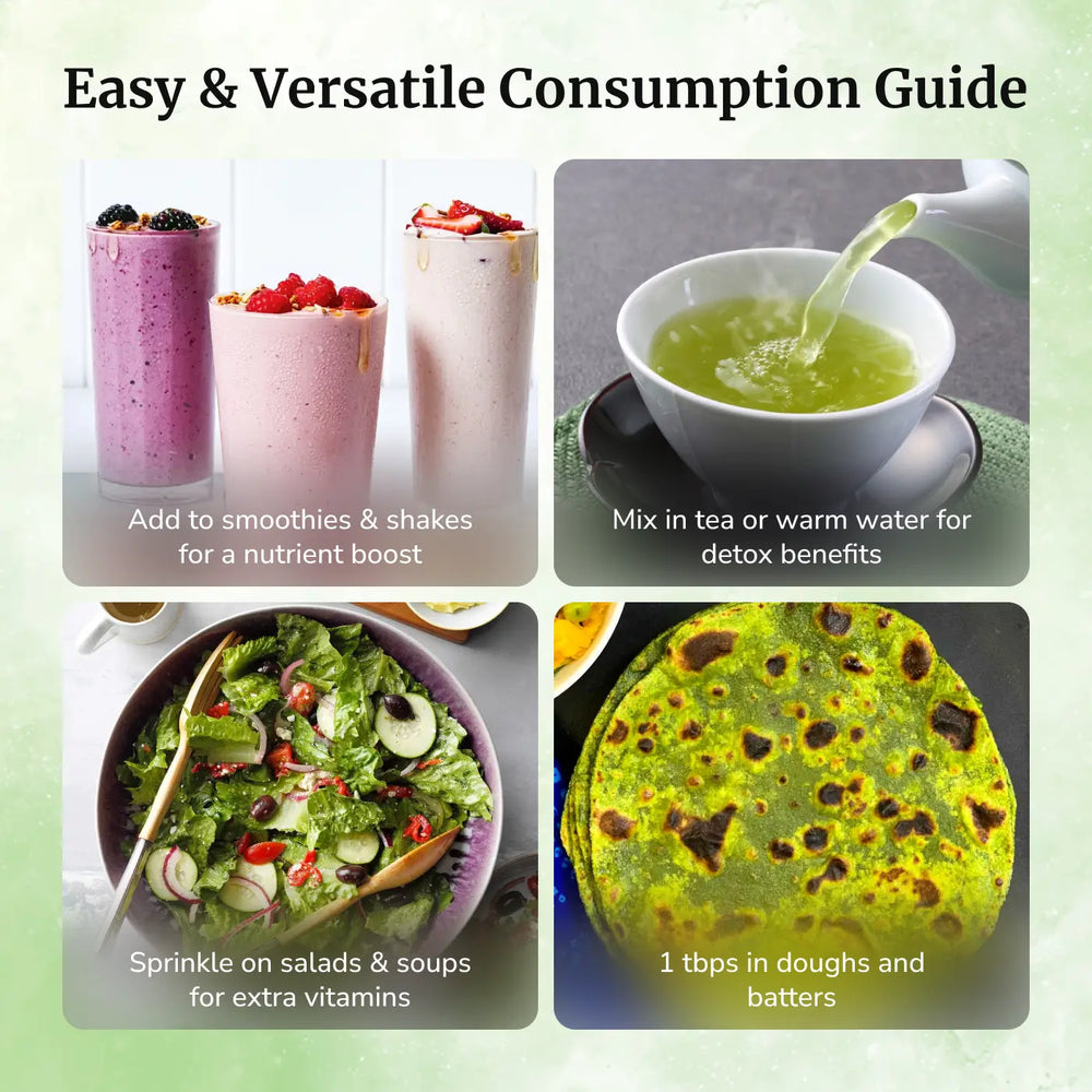 Daivik Moringa Miracle Moringa Powder | 100% Natural | Immunity Booster, Anti Aging, Anti Oxidant | 120 gms - EarthBased 