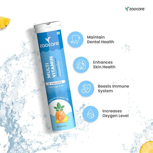 Zaocare Multivitamin Effervescent Tablets For Men & Women | Plant Based Supplements | For Overall Health - EarthBased 