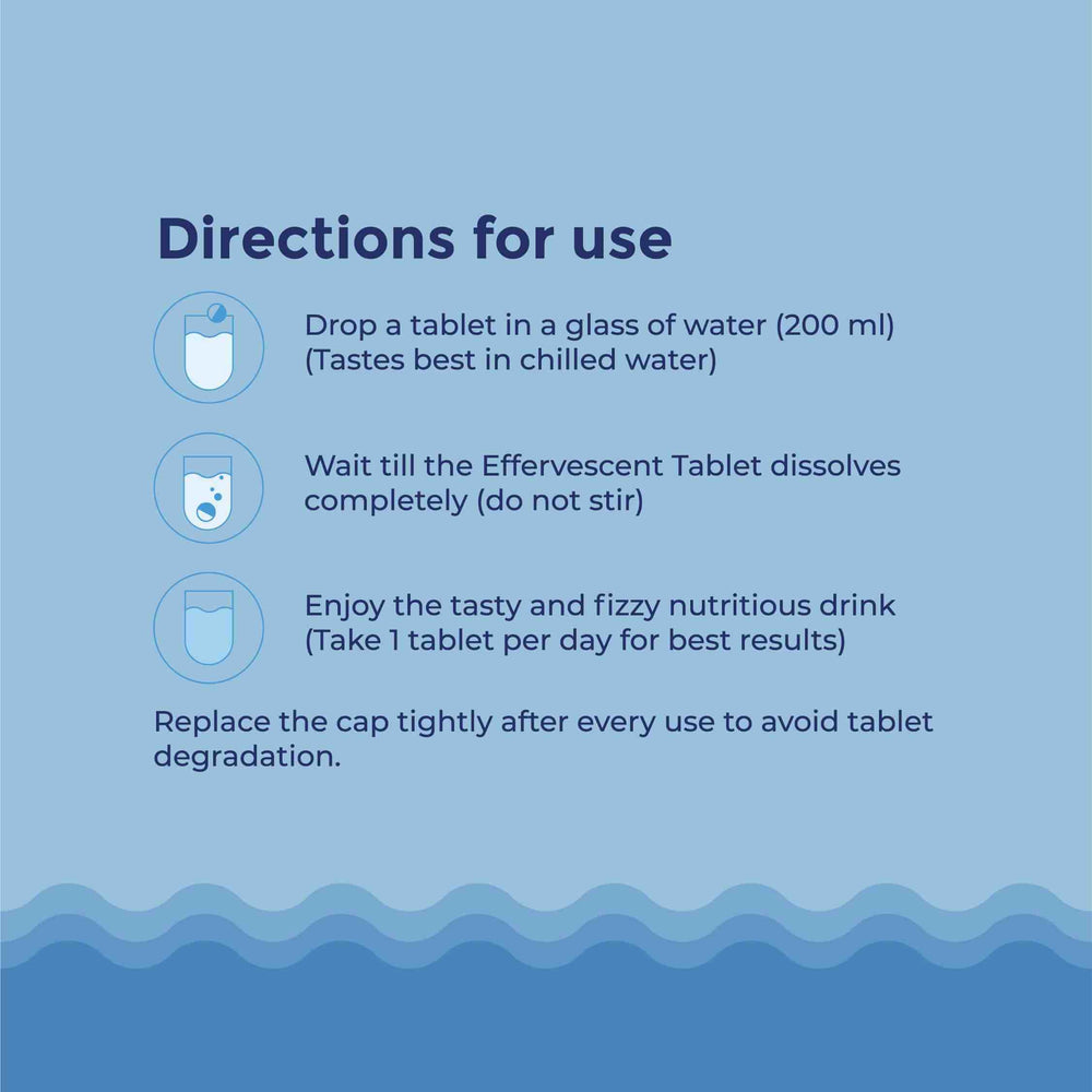 Zaocare Multivitamin Effervescent Tablets For Men & Women | Plant Based Supplements | For Overall Health - EarthBased 