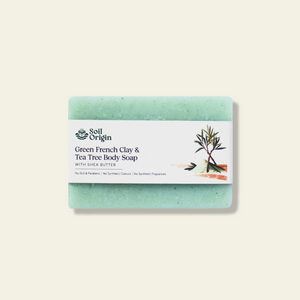 Green French Clay & Tea Tree Body Soap With Shea Butter - 100 Gm | Pack of 2 - EarthBased 