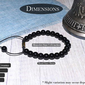 Natural Certified Onyx Bracelet For Protection, Health and Balance - EarthBased 