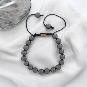 Real Hematite Healing Bracelet For Strong Mind, Grounded personality And Improved Health - EarthBased 