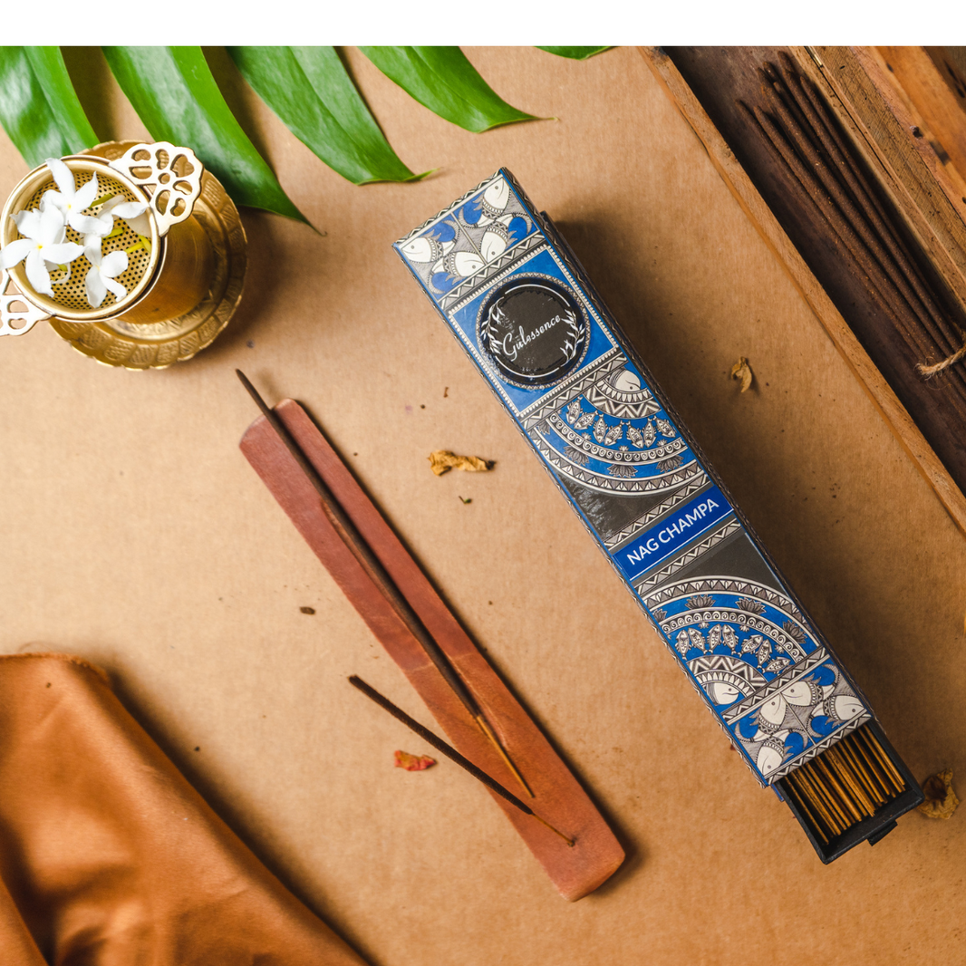 Nagchampa Incense Sticks | Aroma Desi | Gulessence | Pack of 2 - EarthBased 