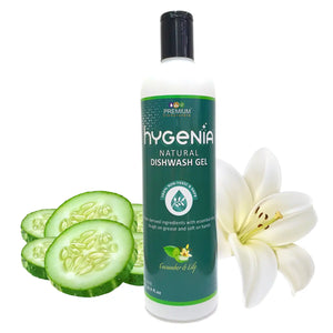 Hygenia Natural Dishwash Gel - Cucumber & Lily 500ml - EarthBased 