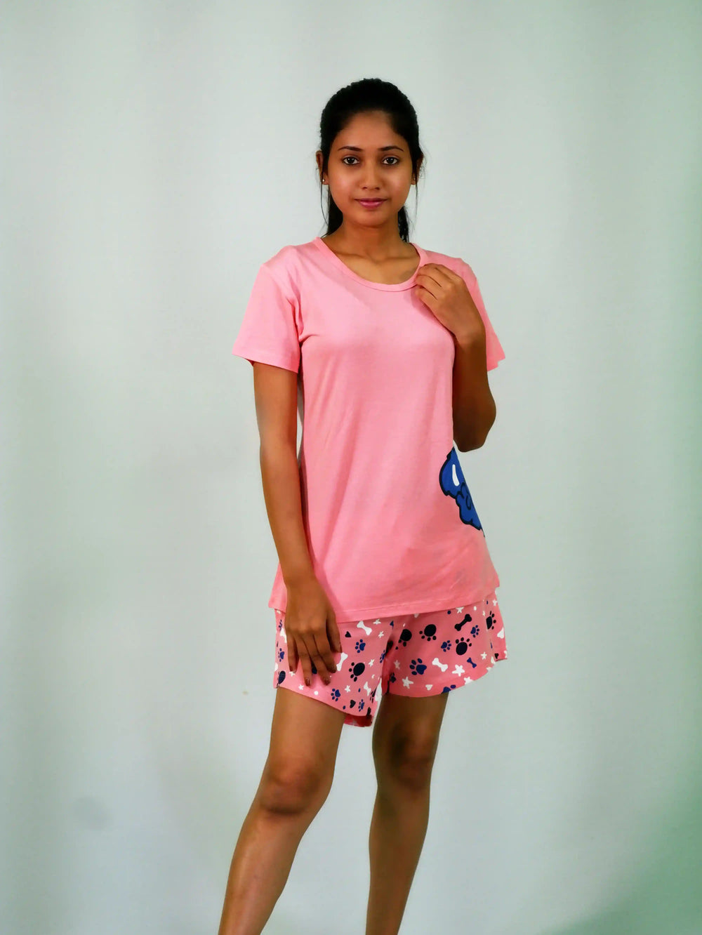 Koala Print T-shirt & Shorts Set in Salmon Rose | Playout - EarthBased 