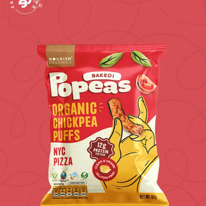 Nourish Organics Chickpea Puffs | NYC Pizza (Pack x4) - EarthBased 