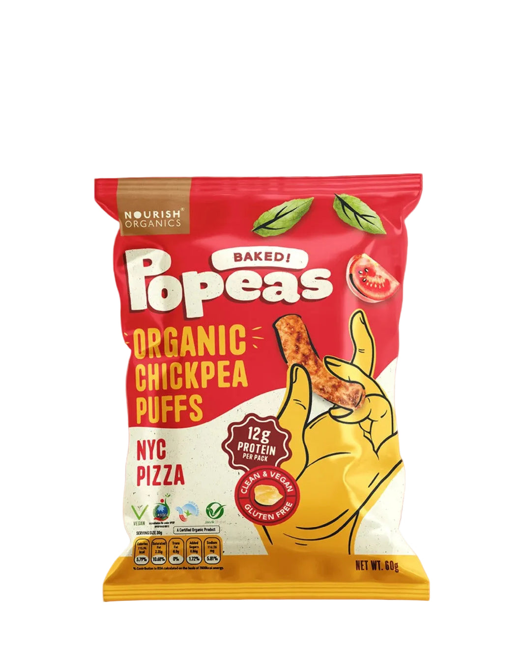 Nourish Organics Chickpea Puffs | NYC Pizza (Pack x4) - EarthBased 