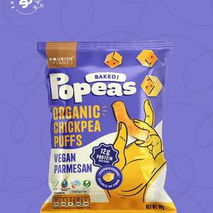 Nourish Organics Chickpea Puffs | VEGAN PARMESAN (Pack x4) - EarthBased 