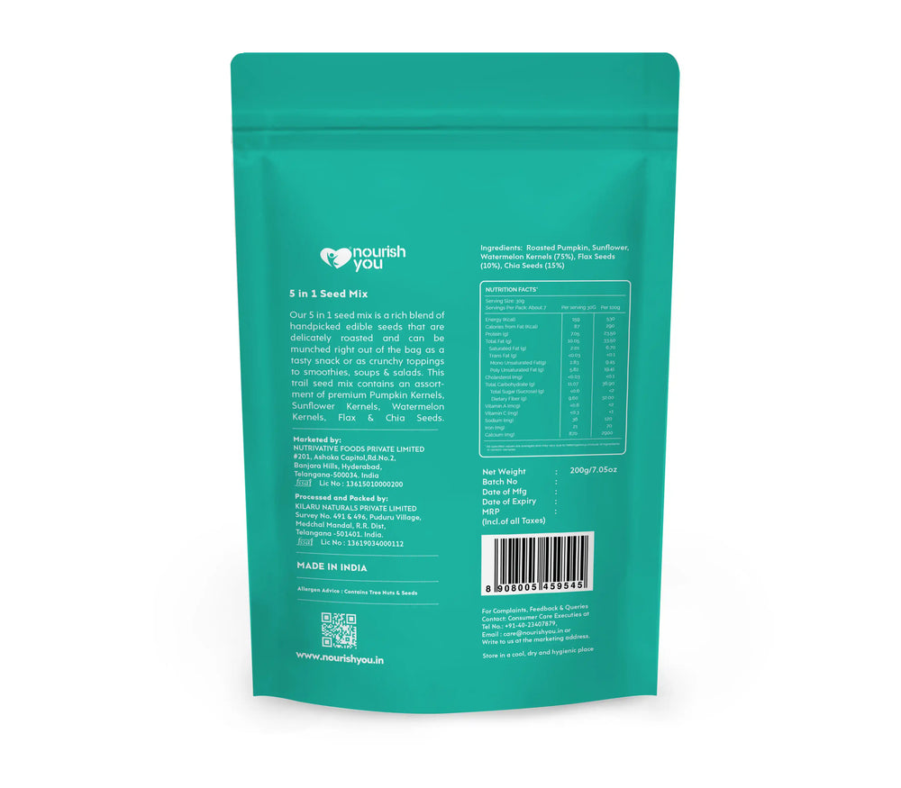 Nourish You 5 IN 1 SEED MIX 200g - EarthBased 