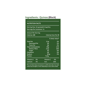 Nourish You ORGANIC BLACK QUINOA 500G - EarthBased 