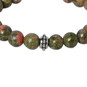 Nurture Harmony with our Unakite Healing Gemstone Bracelet - Discover Healing Benefits for Your Loved One - EarthBased 