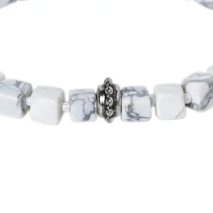Nurture Wellness with our Howlite Healing Gemstone Bracelet - Unveiling Healing Benefits for Your Loved One - EarthBased 