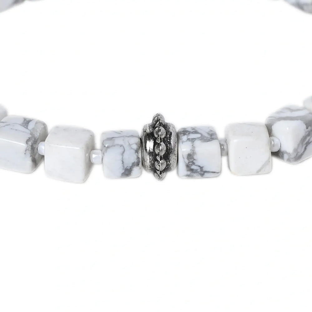 Nurture Wellness with our Howlite Healing Gemstone Bracelet - Unveiling Healing Benefits for Your Loved One - EarthBased 