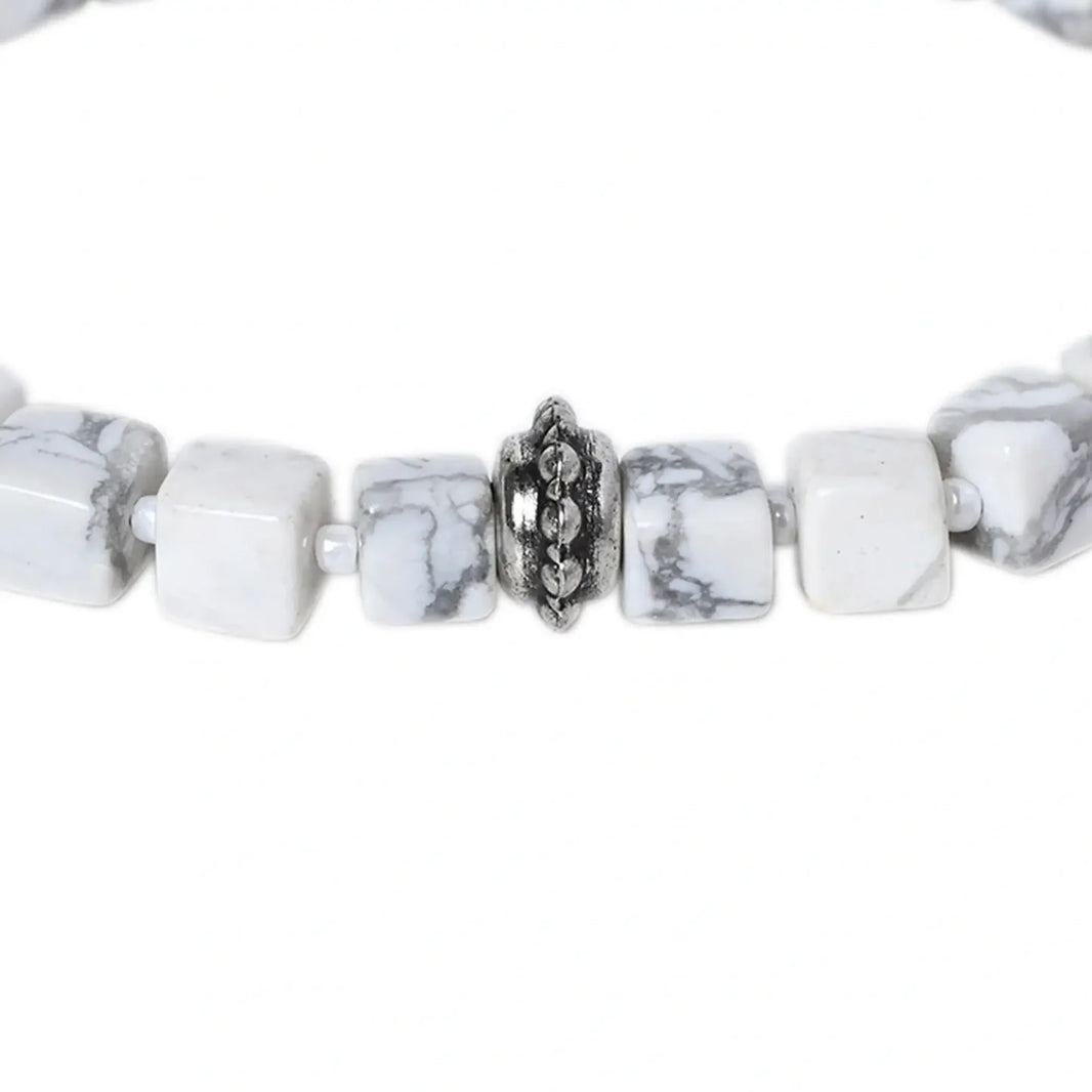 Nurture Wellness with our Howlite Healing Gemstone Bracelet - Unveiling Healing Benefits for Your Loved One - EarthBased 