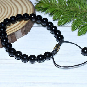 Natural Certified Onyx Bracelet For Protection, Health and Balance - EarthBased 