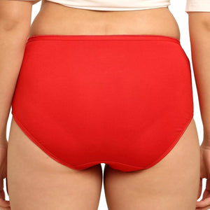 Bamboo Fabric Women's Hipster Panty | Red and Black | Pack of 2 - EarthBased 