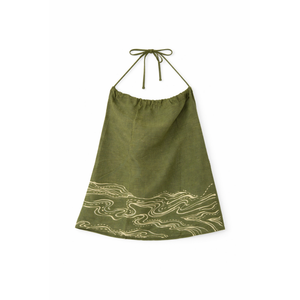 Olive green cotton summer top by JOD for casual and vacation wear