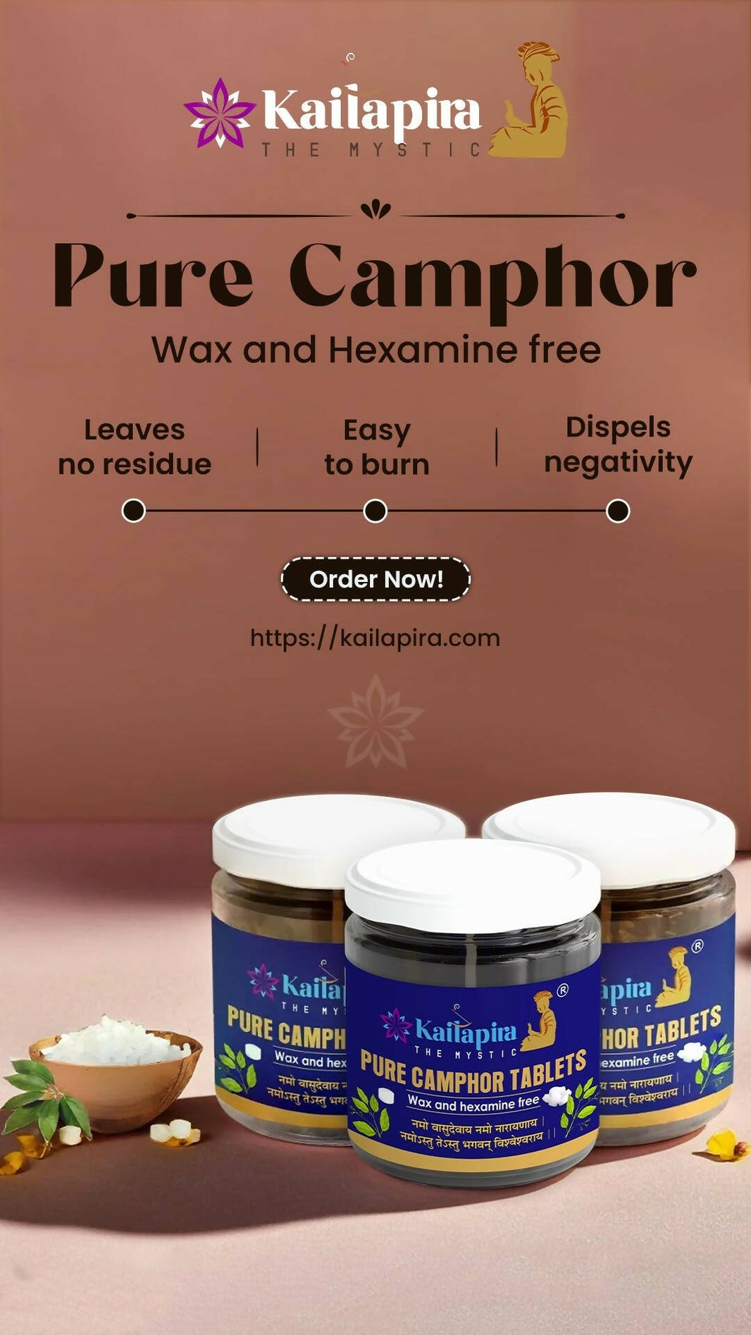 Camphor Tablet – 100% Pure Camphor Tablet (20GM) | | Pack of 4