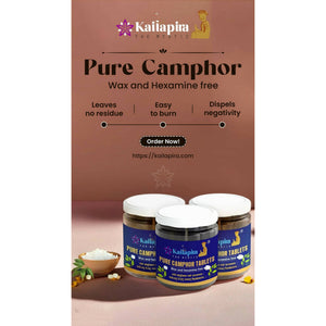 Camphor Tablet – 100% Pure Camphor Tablet (20GM) | | Pack of 4 - EarthBased 