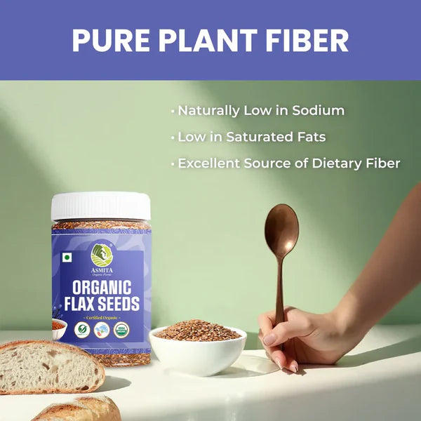 Organic Flaxseed - 200g | Asmita Organic Frams | Pack of 2 - EarthBased 